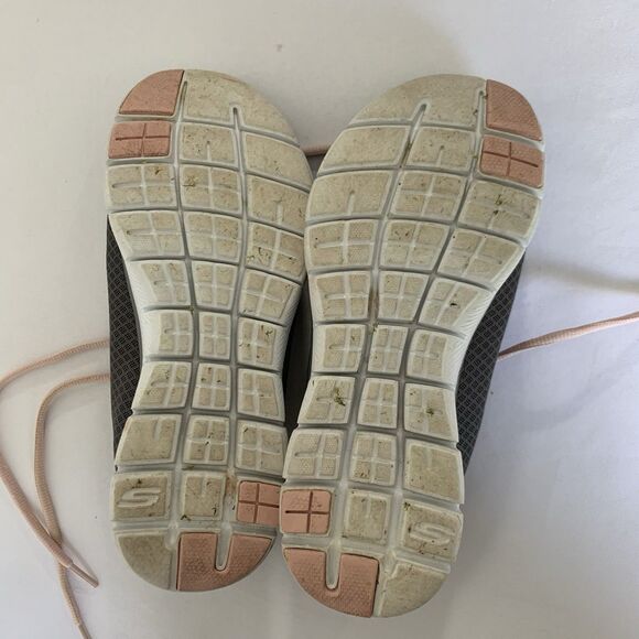 Skechers Flex Appeal 2.0 Shoes Sneakers Women 7.5 Gray Pink Workout Gym Running - Picture 9 of 9